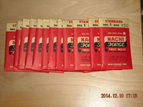 LOT OF 13 - NACHI AIRCRAFT TYPE B NUMBERED DRILL PACKS JOBBER LENGHT LIST # 515
