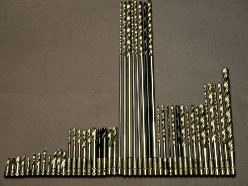 New drill bit set of 45 #6032 hss cobalt aircraft tools guhring made in usa for sale