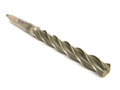 USED PITT BRAND TAPER SHANK 3/4&#034; 4-FLUTE CORE DRILL with #2MT Shank HSS