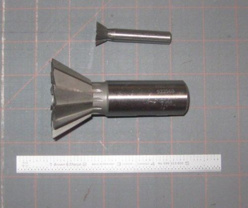 One 2 1/4&#034; 60 deg dovetail cutter, and one 3/4&#034; 60 degree dovetail cutter for sale