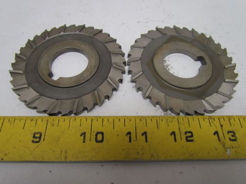 80x5x27 Staggered Tooth Milling Cutter 80mm OD 27mm Bore 5mm Width HSS Lot of 2