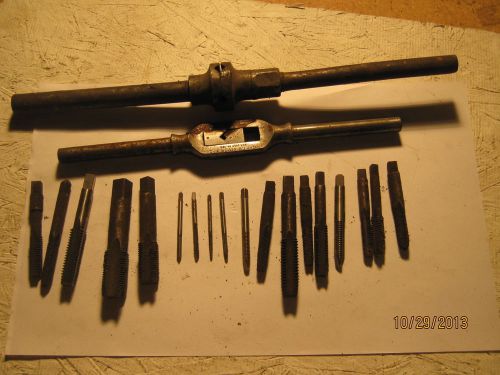 LOT OF TAPS &amp; TAP TOOL HOLDER - USED