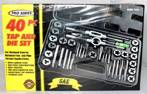 40pc Tap And Die Tools Set For Coarse, Fine, and Pipe Thread Applications