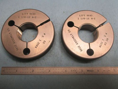 1 1/4 16 N2 LEFT HAND THREAD RING GAGE 1.250 P.D.&#039;S = 1.2094 &amp; 1.2039 LH TOOLING