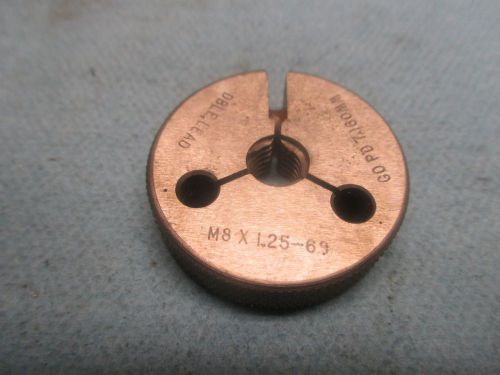 M 8 X 1.25 6g METRIC THREAD RING GAGE GO ONLY P.D.= 7.160 MM DOUBLE LEAD 8. 8.0