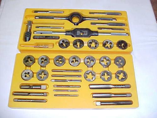 39 piece hss tap + die set 4-40 to 1/2-13  made in u.s.a. for sale