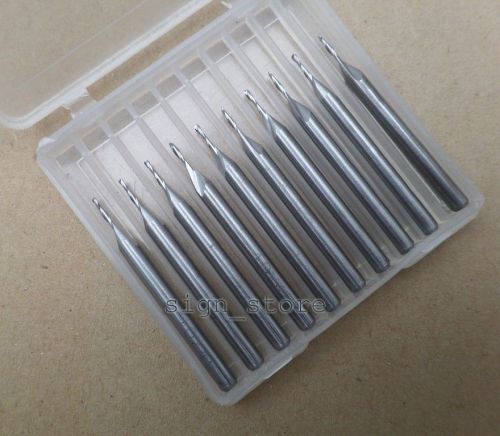 10x ball nose carbide end mill double flute spiral cnc router bits 1/8&#034;x 1.0x5mm for sale