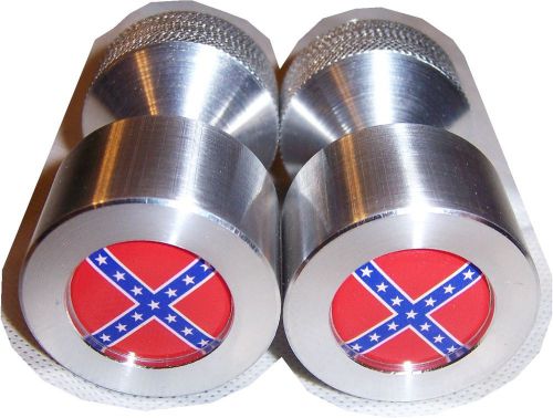 Two Hole Pins. 1/2&#034; to 1-1/8&#034; Knurled, Aluminum, Rebel Flag.