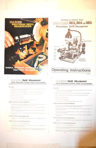 Darex m3 m4 m5 precision drill sharpener instructions &amp; catalog #rr443 for sale