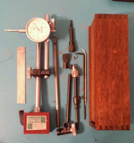 Fowler Model MB-2x Dial Indicator &amp; Magnetic Base w/ Extras