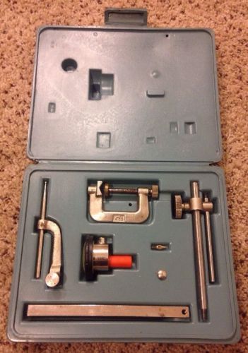 CLEAN! AMES 22A UNIVERSAL JEWELLED DIAL TEST INDICATOR GAGE SET, FITTED CASE