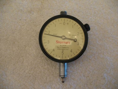 Starrett Model 25-124 Vintage Gauge .025&#034; Range .00025 Dial Indicator Machinist