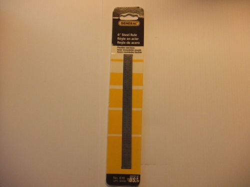 General 6&#034; stainless steel rule flexible  no. 616 - made in usa (32nds &amp; 64ths) for sale