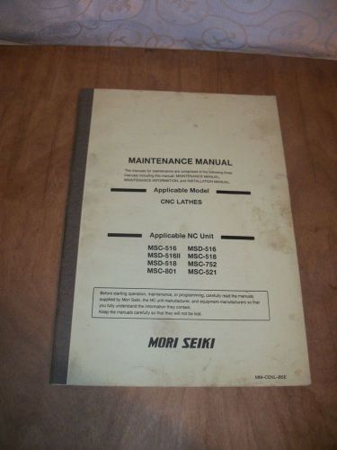 CNC Lathes Maintenance Manual MM-CENL-B5E
