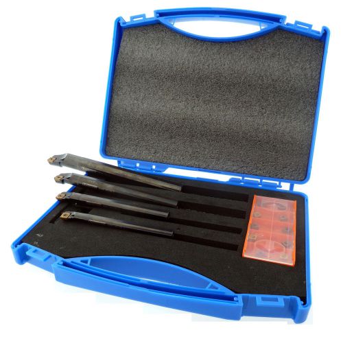 Glanze 4 pc.  boring bar set with 10 carbide inserts coolant through for sale