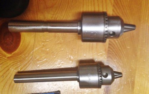 Used 2 pieces chuck drill jakobs 1/2&#034; and 3/8&#034; milling Lathe tools