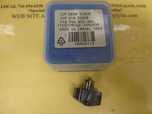 INDEXABLE DRILL TIP ICP-0858  ISCAR SUMOCHAM GRADE IC908 FOR STEEL NEW $32.05