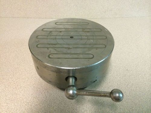 Brown &amp; sharpe round 6 1/2&#034; diameter  permanent magnetic chuck no. 7 for sale