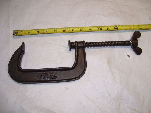 C clamp, vintage stearns 5&#034; c clamp with butterfly screw knob, made in usa for sale