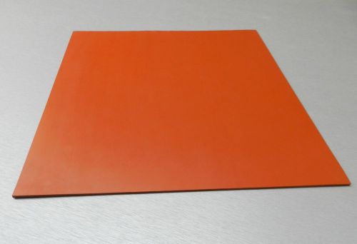 Silicone rubber sheet high temp solid red/orange commercial grade 8&#034; x 8&#034; x 1/8&#034; for sale