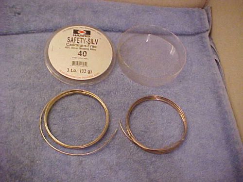 HARRIS SAFETY SILV 40% SILVER BRAZING ALLOY 1/16&#034; TWO ROLLS  2.75 TROY OUNCES
