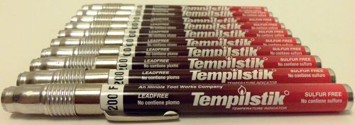 10 New 200 F / 93 C Tempilstik Tempil Temperature Indicating Markers Welding