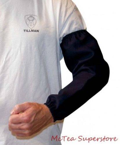 Tillman 6218B 18&#034; Blue 9 Ounce Cotton Flame Retardant Sleeves with Elastic