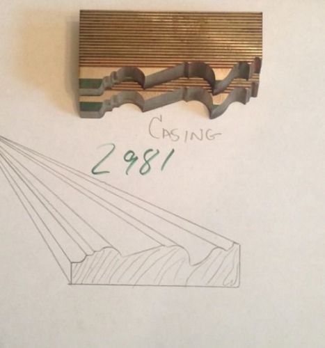 Lot 2981 Chair Rail Or Casing Weinig / WKW Corrugated Knives Shaper Moulder