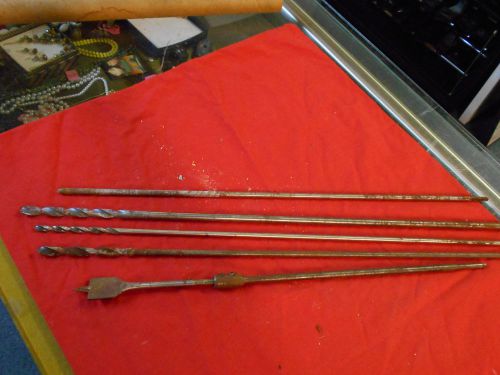 5 lot Vintage long drill tool bits Greenlee Triwing ?