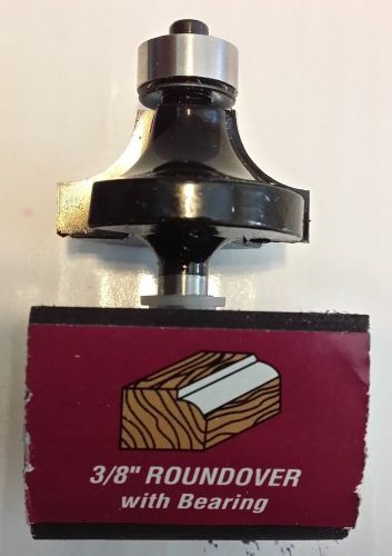 3/8&#034; ROUNDOVER ROUTER BIT 1/4&#034; SHANK C3 CARBIDE WITH BEARING NEW!