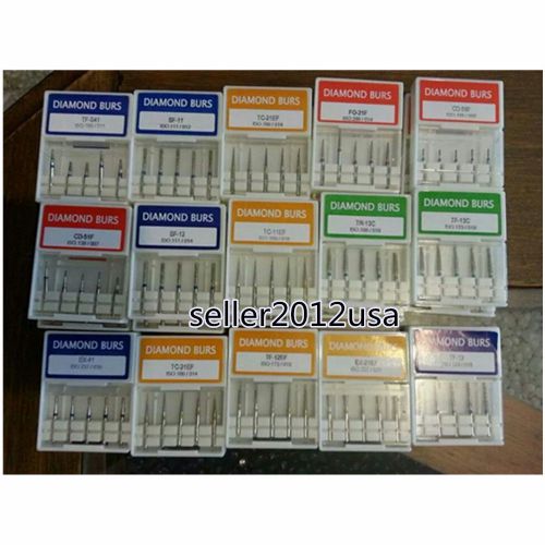 500pcs dental diamond burs flat-end tapered fg1.6mm for high speed handpiece for sale
