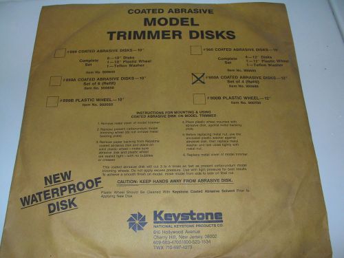 National Keystone 12&#034; Adhesive Model Trimmer Disks pkg. of 4