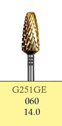 Dental Lab Carbide Cutters-HP Shank(44.5 mm)-G251GE/060(8348)-Cross Cut(2 Burs)