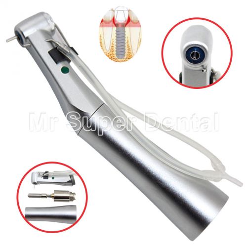 Dental 20:1 Reduction Implant Push Button Contra Angle handpiece 2 water spray