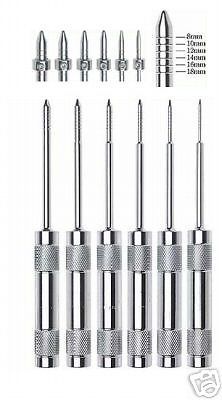 Set of 6 bone spreading osteotomes w / adujstable stops straight surgical dental for sale