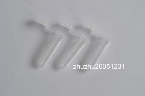 300pcs 2ml new cylinder bottom micro centrifuge tubes w caps clear for sale