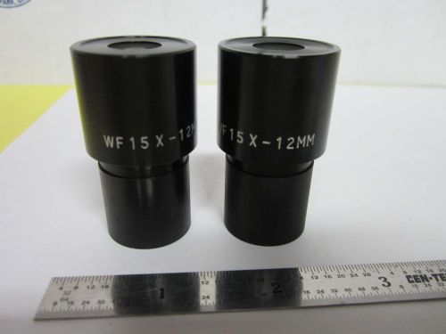 MICROSCOPE WF 15X EYEPIECES 12 mm AO BAUSCH OPTICS AS IS BIN#G9-04