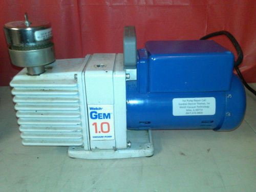 Welch gem 1.0 vacuum pump 8890 franklin electric motor 115/230v 1/4hp for sale