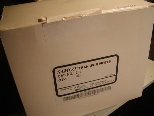 SAMCO #262 EXTRA LONG 9&#034; STANDARD BULB TRANSFER PIPET 6.0mL 400/PK