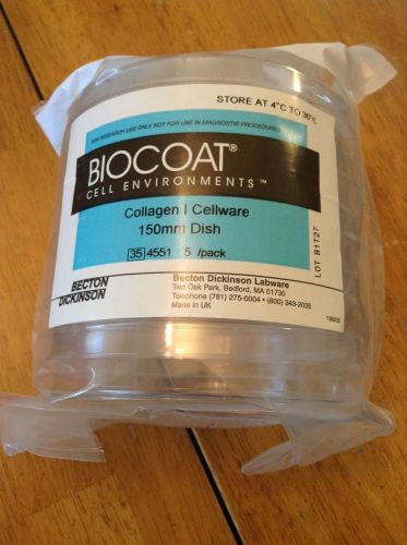 Lot of 20 New Biocoat Cell Environments Collagen 150 x 25mm Petri Dish Sterile