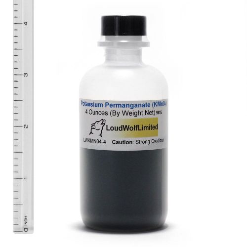 Potassium permanganate  ultra-pure (98%)  fine powder  4 oz  ships fast from usa for sale