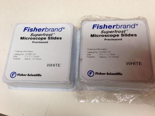 Fisher brand Superfrost Microscope Slides Cat. # 12-550-123- 2 boxes
