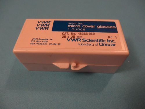 VWR Scientific 25 x 25 mm Micro Cover Glasses 48366-089