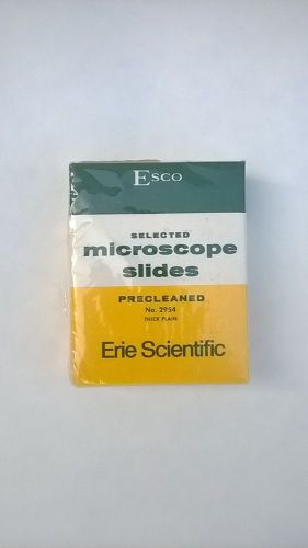 ESCO ERIE SCIENTIFIC NO.2954 MICROSCOPE SLIDES PRECLEANED Thick Plain