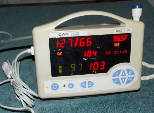 CAS 740 Portable Vital Signs Monitor SPo2 Temp Blood Pressure Heart Rate