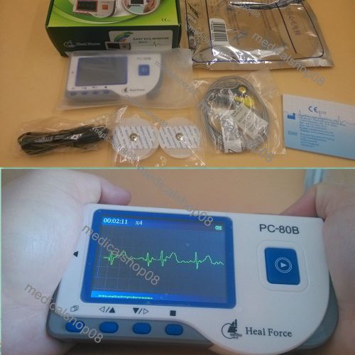 Portable/HANDHELD EKG/ECG Heart monitor ,REUSABLE ADULT SUCTION CUP ELECTRODE