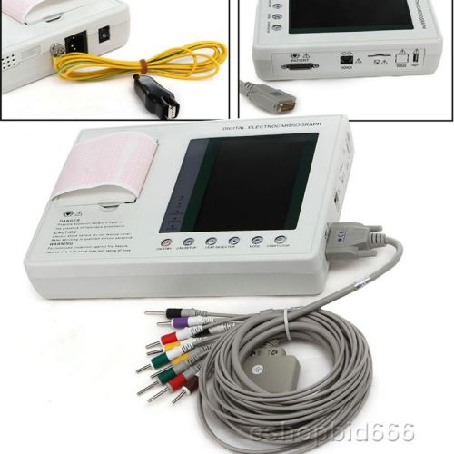 3 Channel 7 inch Color LCD Digital Electrocardiograph ECG Machine EKG Machine CE