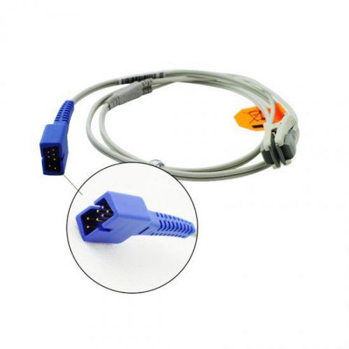 SpO2 Sensor For Nellcor Oximeter DS100A Tongue Vet Finger Clip 7 Pin Cable 1M