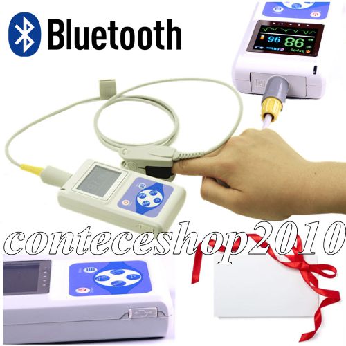 CE OLED Bluetooth Handheld fingertip pulse oximeter CMS60D, free SW,Contec