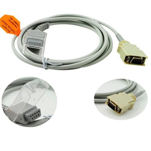 Ca masimo 14pin compatible spo2 probe sensor extension adapter tpu cable 2.2m for sale